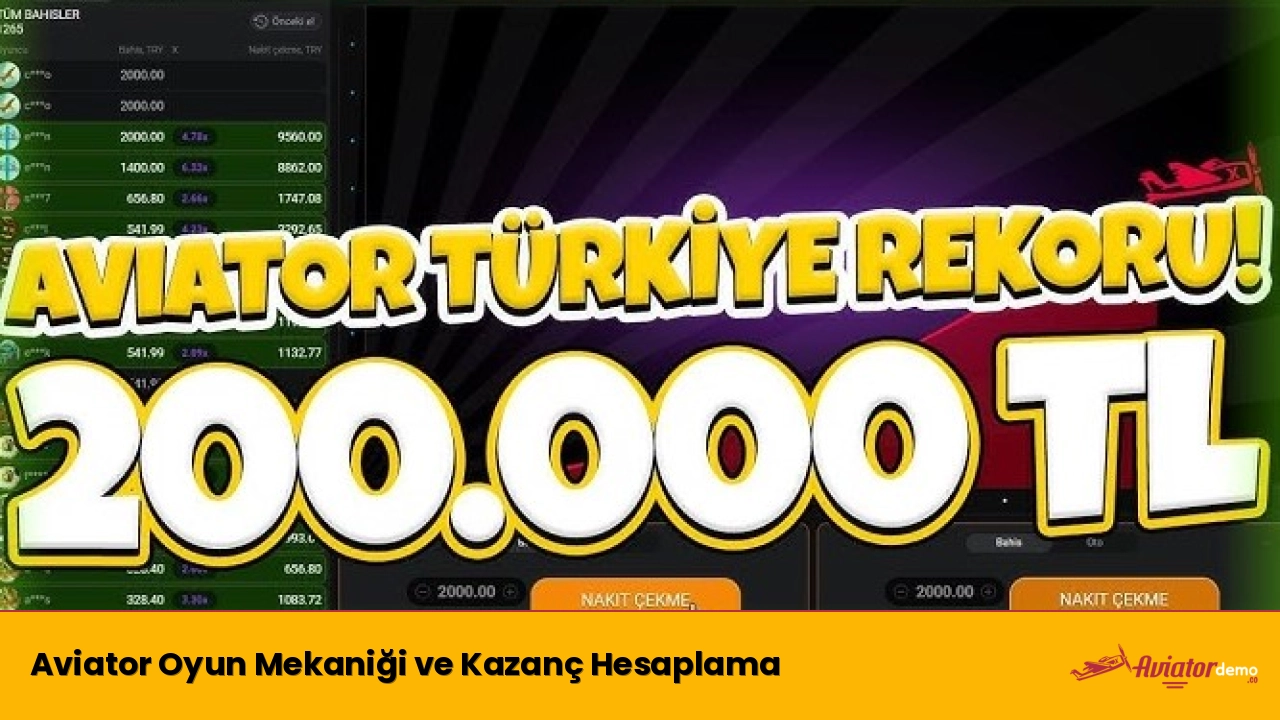Aviator Oyun Mekaniği ve Kazanç Hesaplama